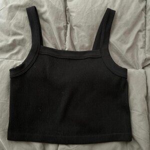 CottonOn Black Ribbed Tank Top - Size M/L
